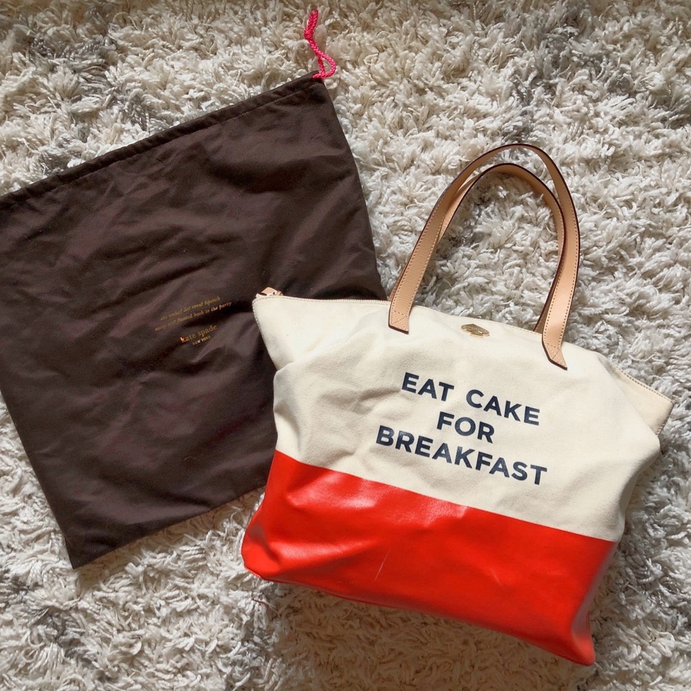 kate spade eat cake for breakfast Tote